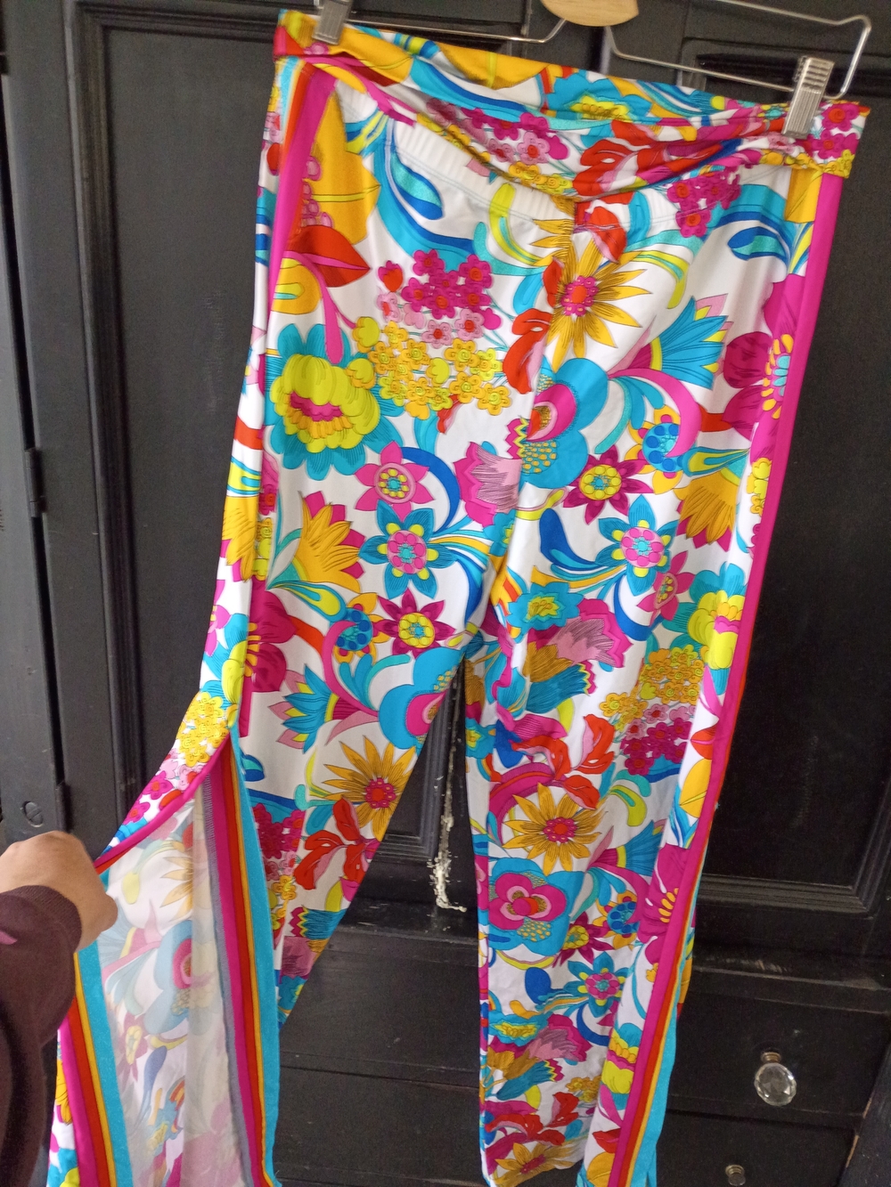 Trina Turk Floral Multicolor Sheer Swim Coverup Pants